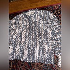 Millie Eyelet Ruffle Button Down Top